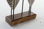 DKD Home Decor Decoración Albasia y Hierro con Hojas, Marrón, 33x10x81 cm