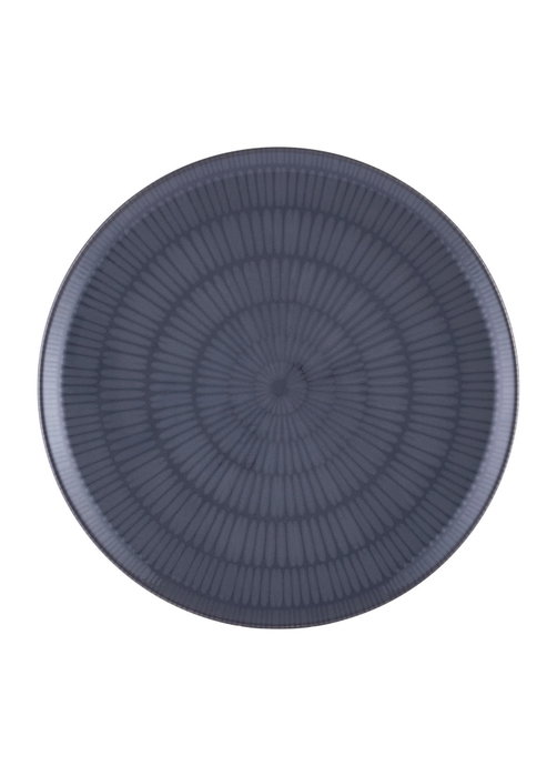 Hermia NON0005 Plato de Servicio 30x30x1 cm Cerámica Gris para Bodas, Fiestas y Uso Diario
