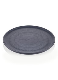 Hermia NON0005 Plato de Servicio 30x30x1 cm Cerámica Gris para Bodas, Fiestas y Uso Diario