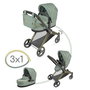 Decuevas Coche de muñeca 3x1 plegable, para muñecas de hasta 50 cm. Material metal, plástico y poliéster