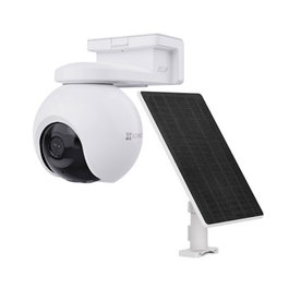 EZVIZ CS-EB8/SP-R200(4K W4GA) Cámara de Seguridad 4K Batería y Panel Solar, Rotativa, Wi-Fi y 4G, Kit Completo