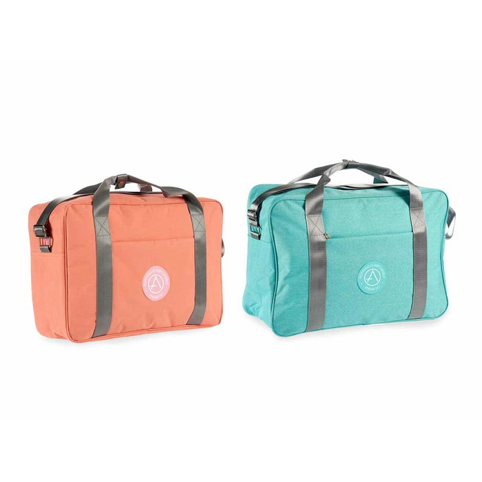 Bolsa de Viaje Berilo Verde Rosa Poliéster 14 x 34 x 44 cm (12 Unidades)