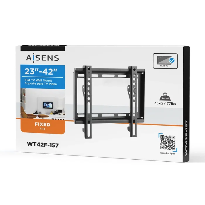 Aisens Soporte Eco Ultra Delgado para Monitor/TV 23-42 pulgadas, Negro