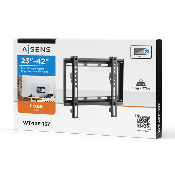 Aisens Soporte Eco Ultra Delgado para Monitor/TV de 23-42 pulgadas, Negro