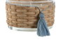 DKD Home Decor Vela Cristal Fibra Natural