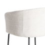 Ixia Silla Crema Tejido-Metal para Salón