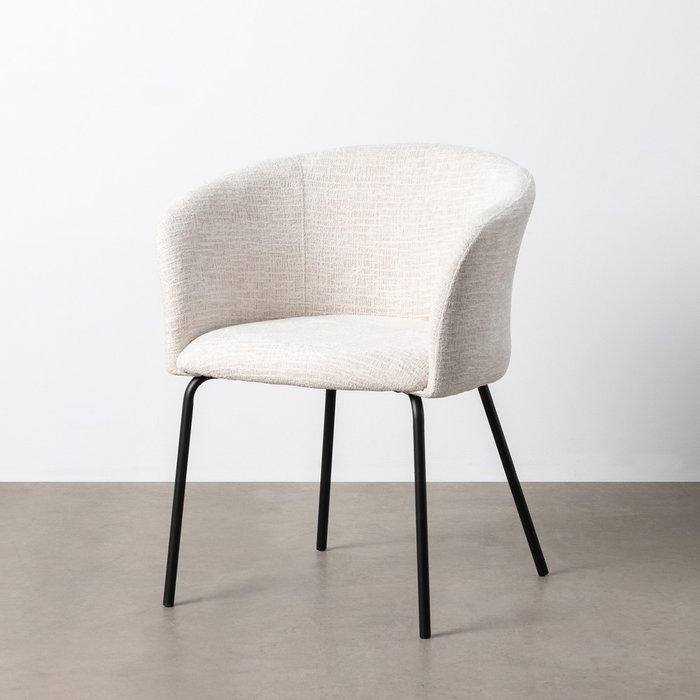 Ixia Silla Crema Tejido-Metal para Salón Ixia Silla Crema Tejido-Metal para Salón