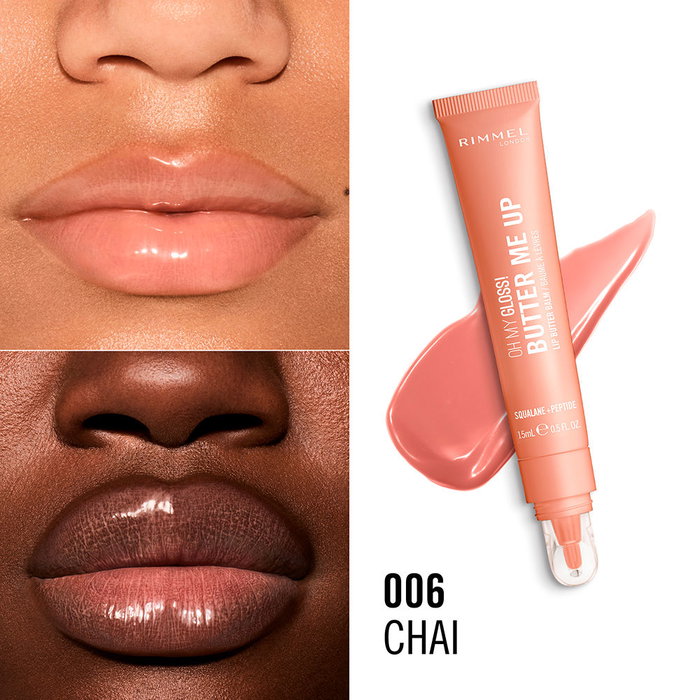Rimmel OH MY GLOSS! Bálsamo Labial Hidratante Tratamiento Brillos #006-Chai con Escualano y Péptidos 1 unidad Rimmel OH MY GLOSS! Bálsamo Labial Hidratante Tratamiento Brillos #006-Chai con Escualano y Péptidos 1 unidad
