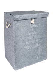 Aberto Design ALS-03488 Cesta de fieltro Gris 55x30x40 cm Hecha a Mano para Almacenamiento Decorativo de Hogar