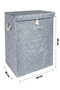 Aberto Design ALS-03488 Cesta de fieltro Gris 55x30x40 cm Hecha a Mano para Almacenamiento Decorativo de Hogar