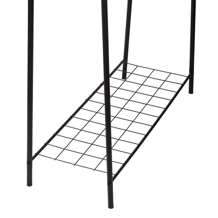 Hanah Home Perchero Negro Metálico 144.5x89x32.5 cm
