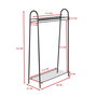 Hanah Home Perchero Negro Metálico 144.5x89x32.5 cm
