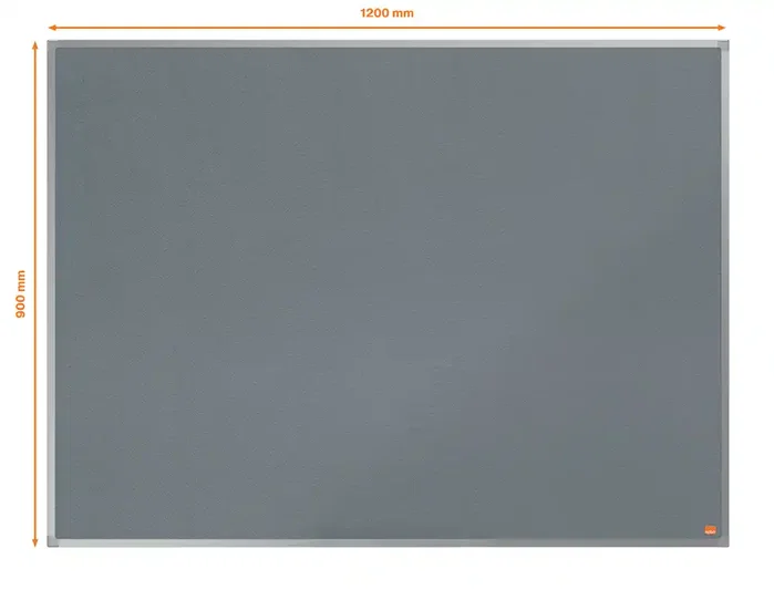 Nobo Tablero de anuncios Essence fieltro gris 1200x900 mm marco aluminio