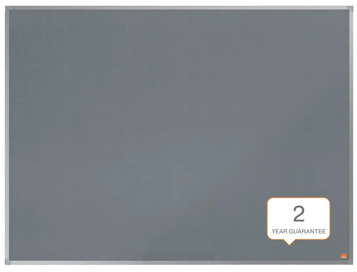 Nobo Tablero de anuncios Essence fieltro gris 1200x900 mm marco aluminio