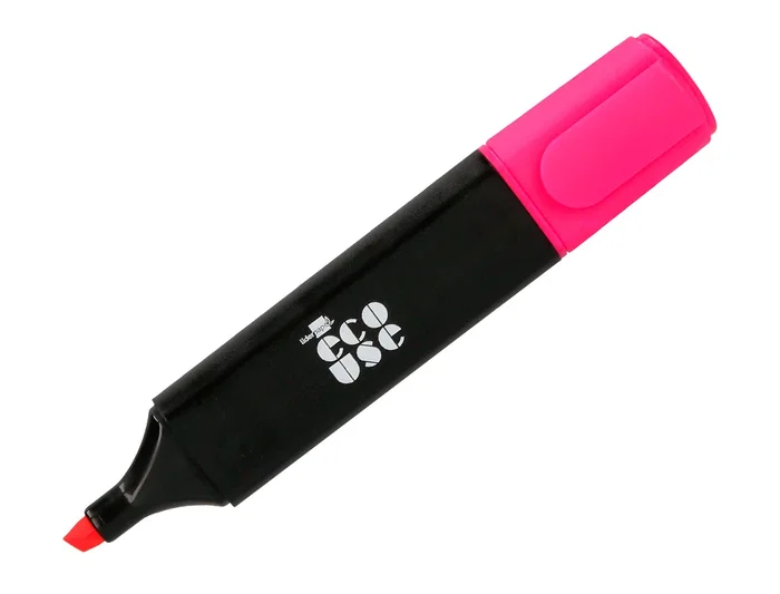 Liderpapel Rotulador Fluorescente Ecológico de Plástico Reciclado, Caja de 4 Unidades, Colores Surtidos