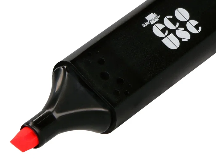 Liderpapel Rotulador Fluorescente Ecológico de Plástico Reciclado, Caja de 4 Unidades, Colores Surtidos