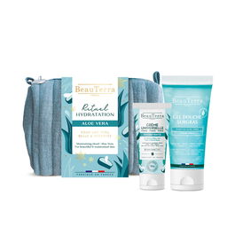 Beauterra Ritual Hidratante Aloe Vera Estuche 3 Piezas Crema Corporal y Gel de Ducha con Neceser