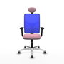PIQUERAS Y CRESPO Silla de oficina Motilla con mecanismo Sincro, Rosa y Azul