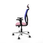 PIQUERAS Y CRESPO Silla de oficina Motilla con mecanismo Sincro, Rosa y Azul