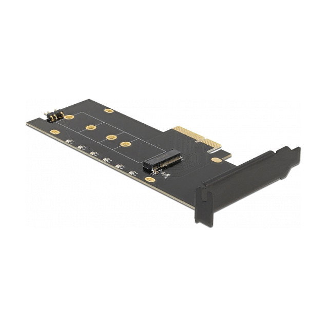 DeLOCK Adaptador PCIe x4 a M.2 NVMe Interno con Disipador de Calor e Iluminación RGB LED - Factor de Forma Low Profile