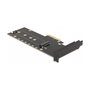 DeLOCK Adaptador PCIe x4 a M.2 NVMe Interno con Disipador de Calor e Iluminación RGB LED - Factor de Forma Low Profile