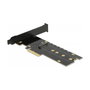 DeLOCK Adaptador PCIe x4 a M.2 NVMe Interno con Disipador de Calor e Iluminación RGB LED - Factor de Forma Low Profile