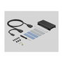 DeLOCK Adaptador PCIe x4 a M.2 NVMe Interno con Disipador de Calor e Iluminación RGB LED - Factor de Forma Low Profile
