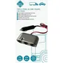 HTC EQUIPMENT HTC3513765118813 Toma Mechero Triple 12/24V Heavy Duty con Cable Rojo 80cm