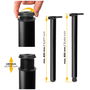 Emuca Lote de 4 patas para mesa, diámetro 60mm, H 830mm, Acero, Pintado negro