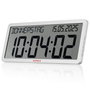 Kienzle Reloj de Pared con Control por Radio y Pantalla de Fecha Blanco