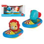 Fisher-Price Barquitos Flotantes para Bañera Pack de 2 Unidades con Personajes León y Elefante Juguete Acuático Infantil para Bebés +12 Meses
