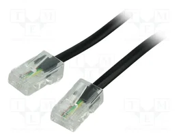 GOOBAY Cable telefónico plano RJ45 6m negro