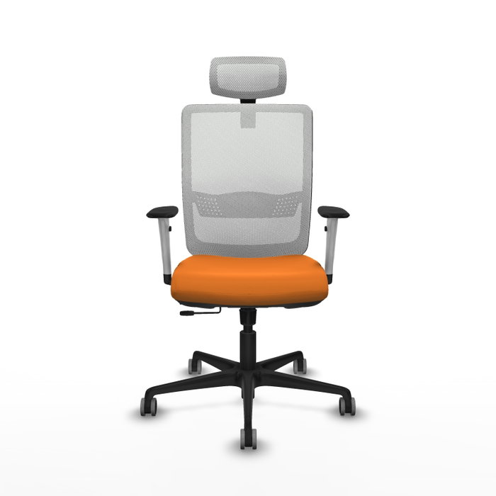 PIQUERAS Y CRESPO Silla de oficina Haches Naranja y Blanco