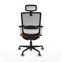 PIQUERAS Y CRESPO Silla de oficina Haches Naranja y Blanco