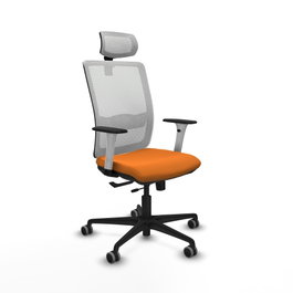 PIQUERAS Y CRESPO Silla de oficina Haches Naranja y Blanco