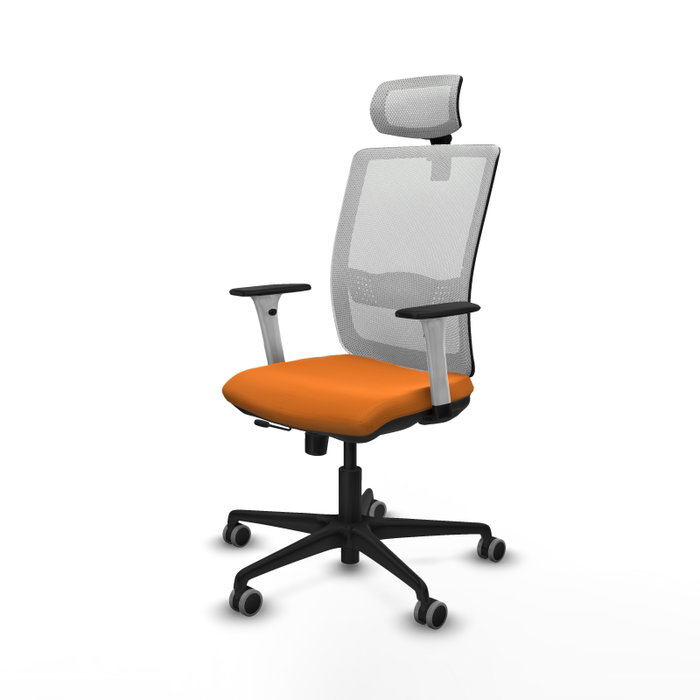 PIQUERAS Y CRESPO Silla de oficina Haches Naranja y Blanco