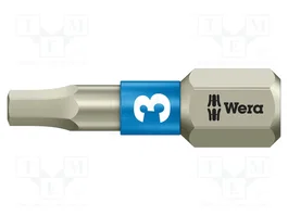 WERA Punta de destornillador Hex Plus 3mm TORSION 1/4 pulgada