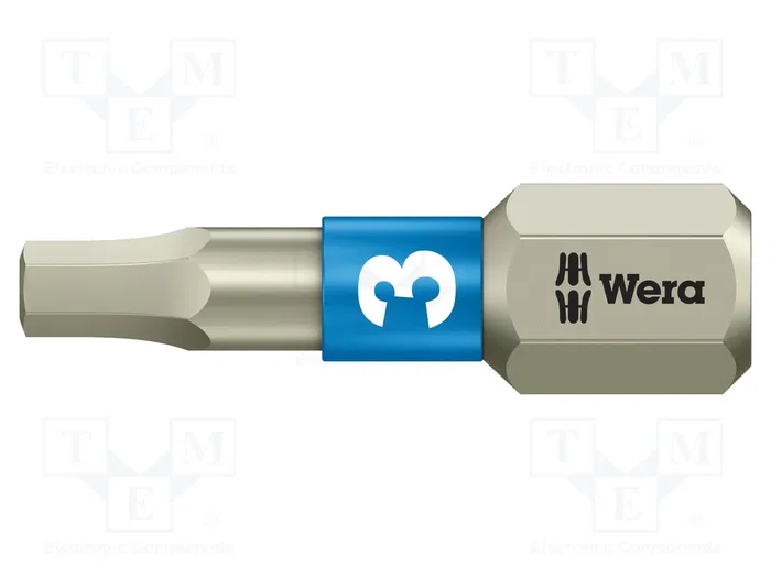 WERA Punta de destornillador Hex Plus 3mm TORSION 1/4 pulgada WERA Punta de destornillador Hex Plus 3mm TORSION 1/4 pulgada
