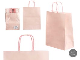Pincello Bolsa Papel Rosa Palo Pequeña 24x31 cm (Set de 150)