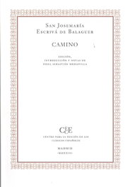 Camino, Escrivá de Balaguer, Josemaría - UNIV.VALLADOLID
