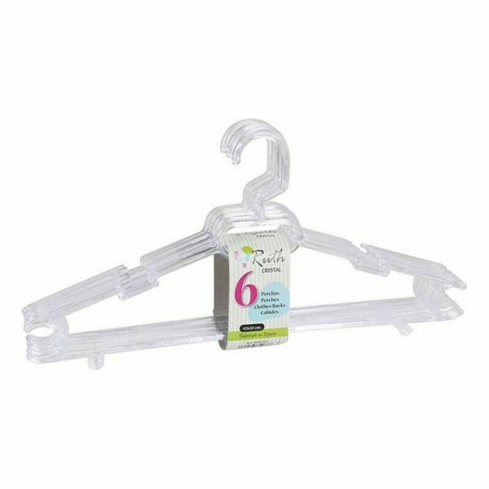 Perchas Ruth Dem Ruth Cristal 6 Piezas 43 x 22 x 4,5 cm (12 Unidades) Perchas Ruth Dem Ruth Cristal 6 Piezas 43 x 22 x 4,5 cm (12 Unidades)