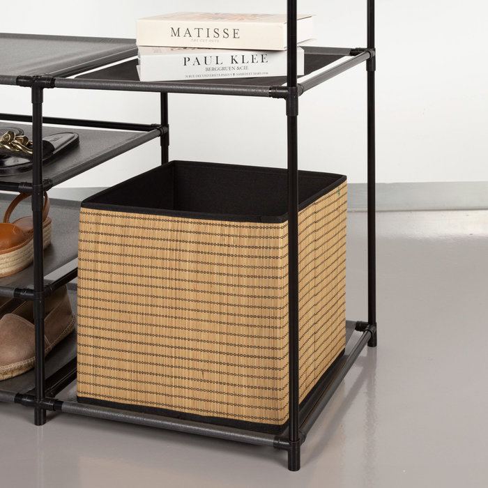 Max Home Armario abierto con 4 estantes de tela 87x45x158 cm