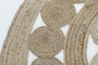 DKD Home Decor Alfombra Tropical Marrón Claro Yute Poliéster 200 x 200 cm