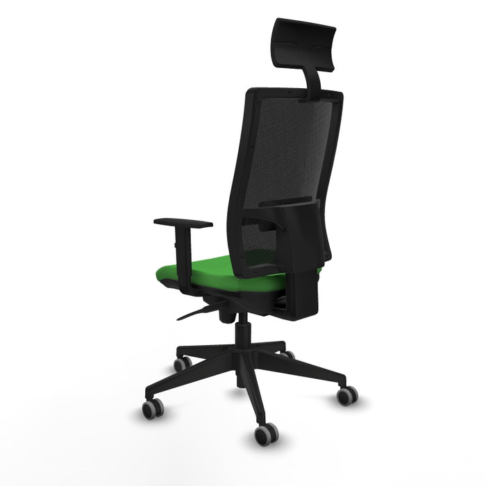 PIQUERAS Y CRESPO Silla de oficina Horna Verde/Negro con mecanismo Sincro y cabecero fijo PIQUERAS Y CRESPO Silla de oficina Horna Verde/Negro con mecanismo Sincro y cabecero fijo