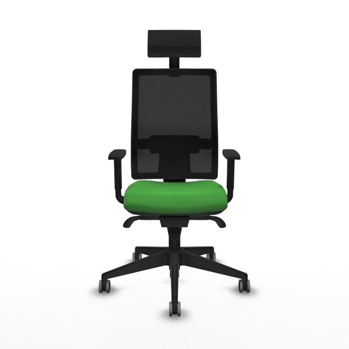 PIQUERAS Y CRESPO Silla de oficina Horna Verde/Negro con mecanismo Sincro y cabecero fijo PIQUERAS Y CRESPO Silla de oficina Horna Verde/Negro con mecanismo Sincro y cabecero fijo