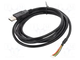 DeLOCK 83116 Convertidor USB 2.0 a Serial UART TTL (5 V) con 6 extremos de cable abiertos, 1,8 m