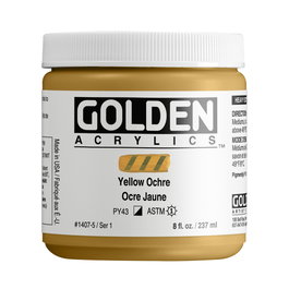 Golden Heavy Body Colores Acrílicos Amarillo Ocre 237 ml