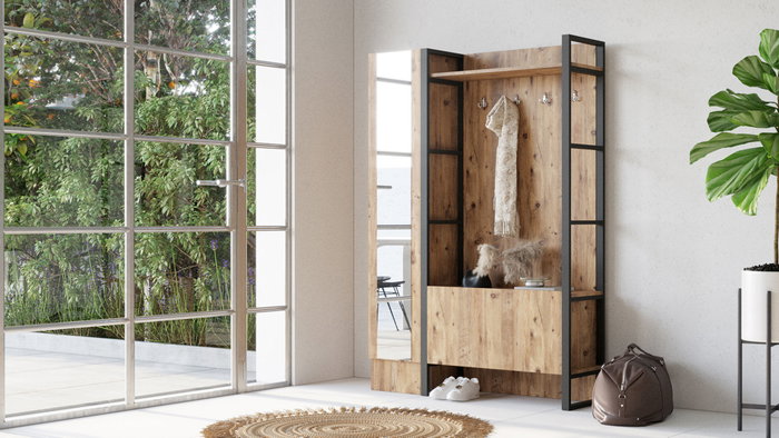 Hanah Home Ml16-A Consola de Entrada Pino Atlántico 90x180x34 cm