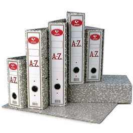 Grafoplás Archivador Palanca Classic Folio 65 mm Cartón Forrado Jaspeado Gris (Pack de 25) (Set de 25)
