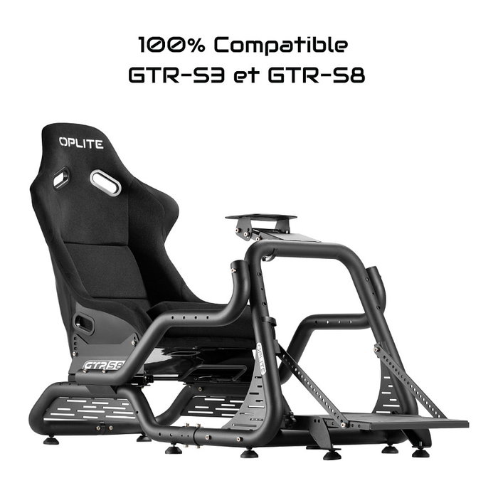 OPLITE Rahmenverstärkung GTR S3/S8 Full Force Kit - Kit de Simulador de Vuelo Negro para Thrustmaster HOTAS Warthog, T.16000M, TCA Airbus, TWCS y Logitech